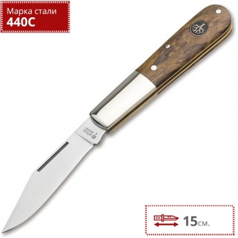 Нож BOKER BARLOW CURLY BIRCH BROWN BK117941 Нож BOKER BARLOW CURLY BIRCH BROWN BK117941